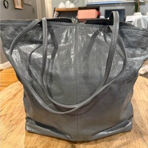 Latico Chic Gray Genuine Leather Tote Bag